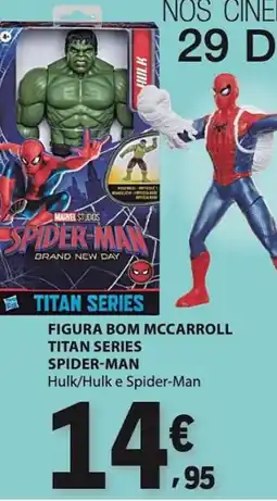 E.Leclerc Figura bom mccarroll titan series spider-man hulk/hulk e spider-man promoção