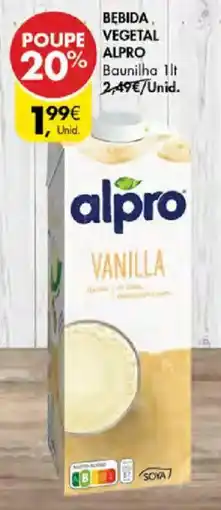 Pingo Doce alpro bebida vegetal baunilha promoção