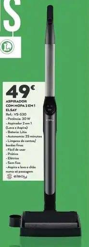 E.Leclerc Aspirador com mopa 2 em 1 elsay promoção