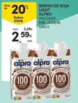 Continente Bebida de soja light alpro chocolate promoção