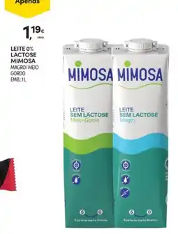 Continente Leite sem lactose mimosa promoção