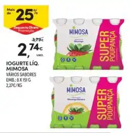 Continente Iogurte líq. mimosa vários sabores promoção