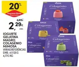 Continente Iogurte gelatina magro colagênio mimosa promoção