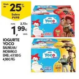 Continente Iogurte yoco baunilha/morango promoção