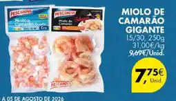 Pingo Doce Miolo de camarão gigante promoção