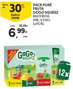 Continente Pack puré fruta gogo squeeze promoção