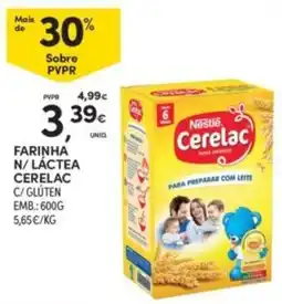 Continente Farinha n/ láctea cerelac c/ glúten promoção