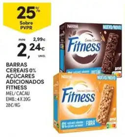 Continente Barras cereais 0% açúcares adicionados fitness promoção