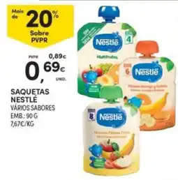 Continente saquetas nestlé vários sabores promoção