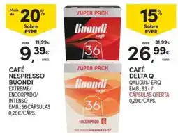 Continente Café nespresso buondi encorpado promoção