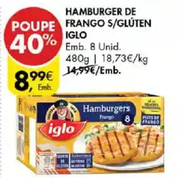 Pingo Doce Hamburger de frango s/glúten iglo promoção