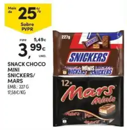 Continente Snack choco mini snickers/ mars promoção