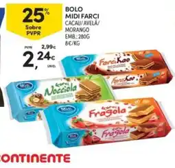 Continente Bolo midi farci promoção