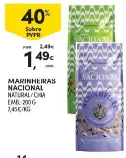 Continente marinheiras nacional natural/chia promoção