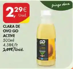 Pingo Doce Clara de ovo go active promoção