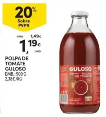 Continente Polpa de tomate guloso promoção