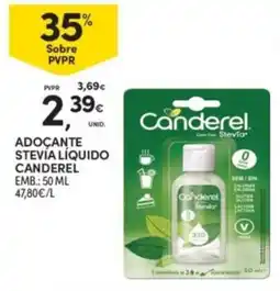 Continente Adoçante stevia líquido canderel promoção
