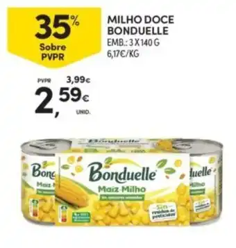 Continente Milho doce bonduelle promoção