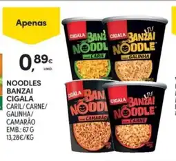 Continente Noodles banzai cigala promoção