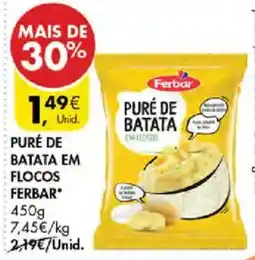 Pingo Doce puré de batata em flocos ferbar promoção