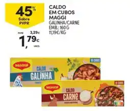 Continente caldo em cubos maggi galinha/carne promoção