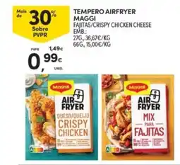 Continente Tempero airfryer maggi fajitas/crispy chicken cheese promoção
