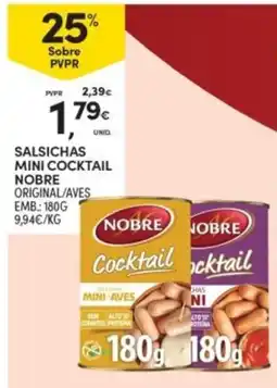 Continente Salsichas mini cocktail nobre promoção