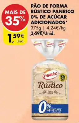 Pingo Doce Pão de forma rústico panrico promoção