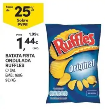 Continente batata frita ondulada ruffles promoção