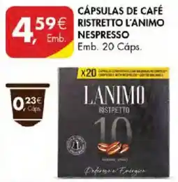 Pingo Doce Cápsulas de café ristretto lanimo promoção