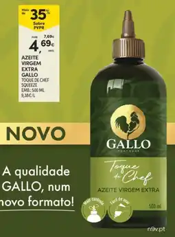 Continente Azeite virgem extra gallo toque de chef squeeze promoção