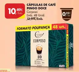Pingo Doce Cápsulas de café pingo doce corposo promoção