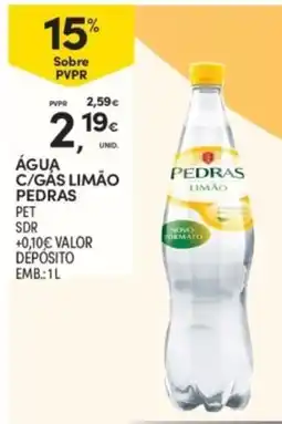Continente água c/gás limão pedras promoção