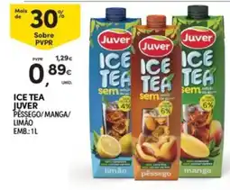 Continente ice tea juver pêssego/manga/limão promoção