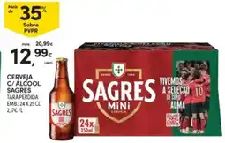 Continente Cerveja c/ álcool sagres promoção