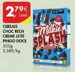 Pingo Doce Milkie Splash Cereais Choc Rech Creme Leite Pingo Doce promoção