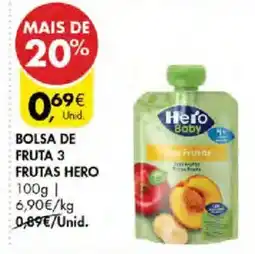 Pingo Doce Bolsa de fruta 3 frutas hero promoção