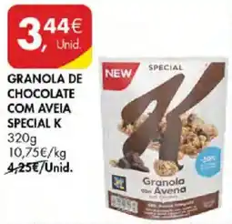 Pingo Doce granola de chocolate com aveia special k promoção