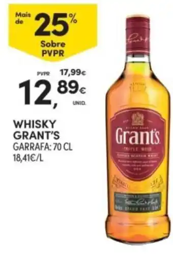 Continente Whisky Grant's promoção