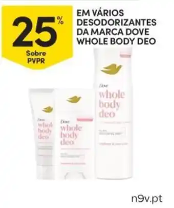 Continente Dove whole body deo promoção