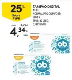 Continente tampão digital o.b. promoção