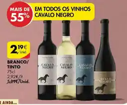 Pingo Doce Cavalo Negro branco/tinto promoção
