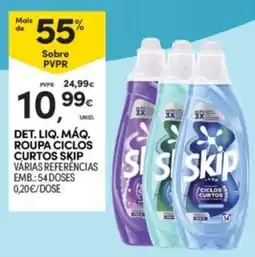 Continente det. liq. máq. roupa ciclos curtos skip promoção