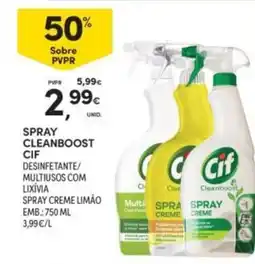 Continente Spray cleanboost cif promoção