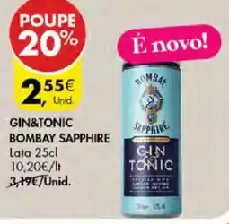 Pingo Doce gin tonic bombay sapphire promoção