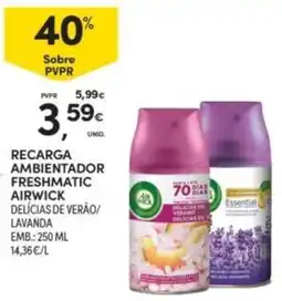 Continente Recarga ambientador freshmatic airwick promoção