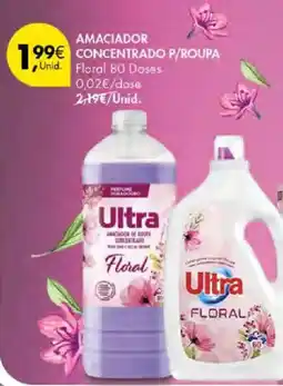Pingo Doce Ultra amaciador de roupa concentrado floral promoção