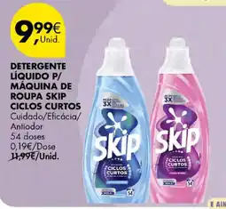 Pingo Doce Detergente líquido p/ máquina de roupa skip ciclos curtos promoção