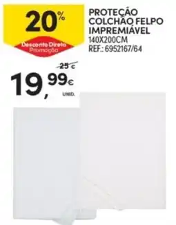 Continente proteção colchão felpo impregável promoção
