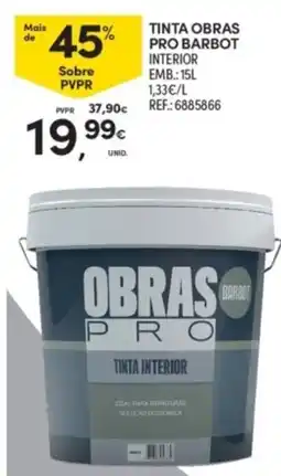 Continente Tinta interior obras pro barbot promoção